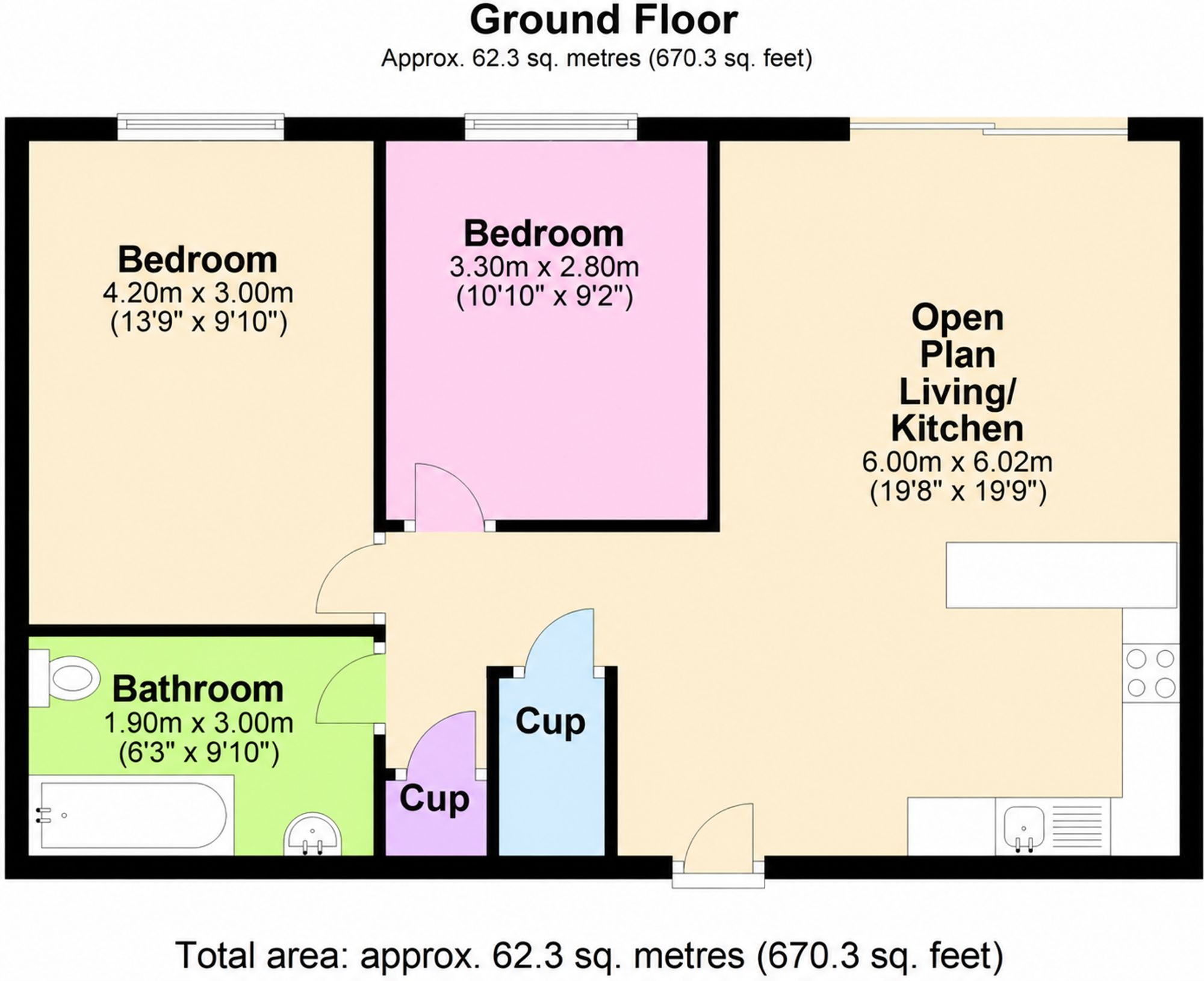 Bar Lane, Commodore Court, NG8 floorplan