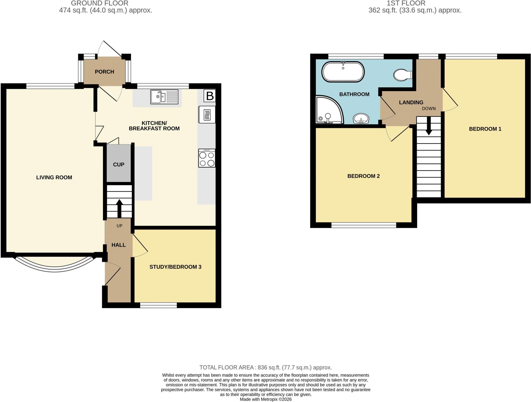 Tamar Road, Worle - GARDEN STUDIO INTO GARAGE floorplan