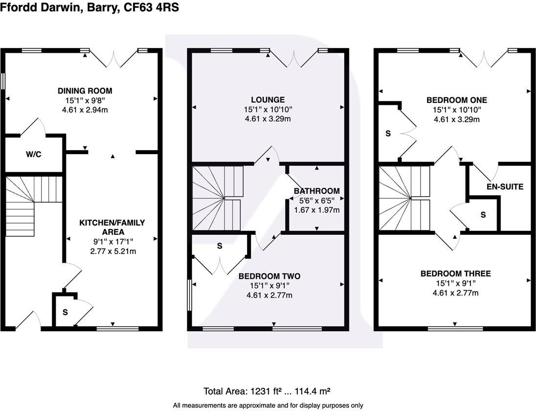 Ffordd Darwin, Barry floorplan