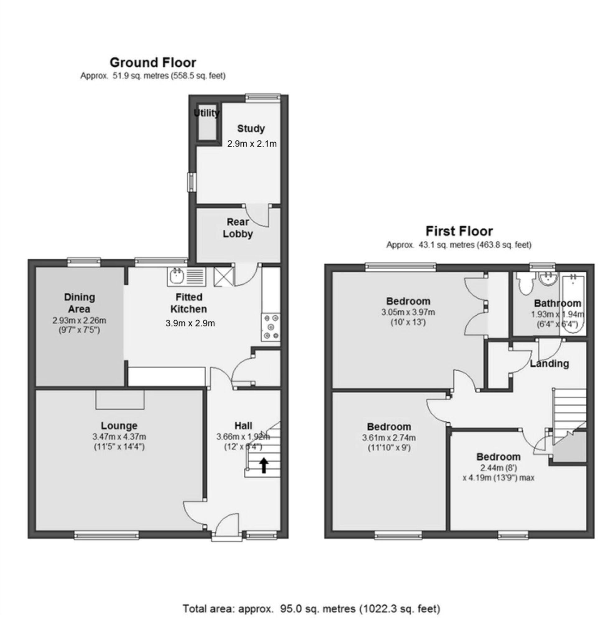 Pine Tree Road, Bedworth, CV12 floorplan