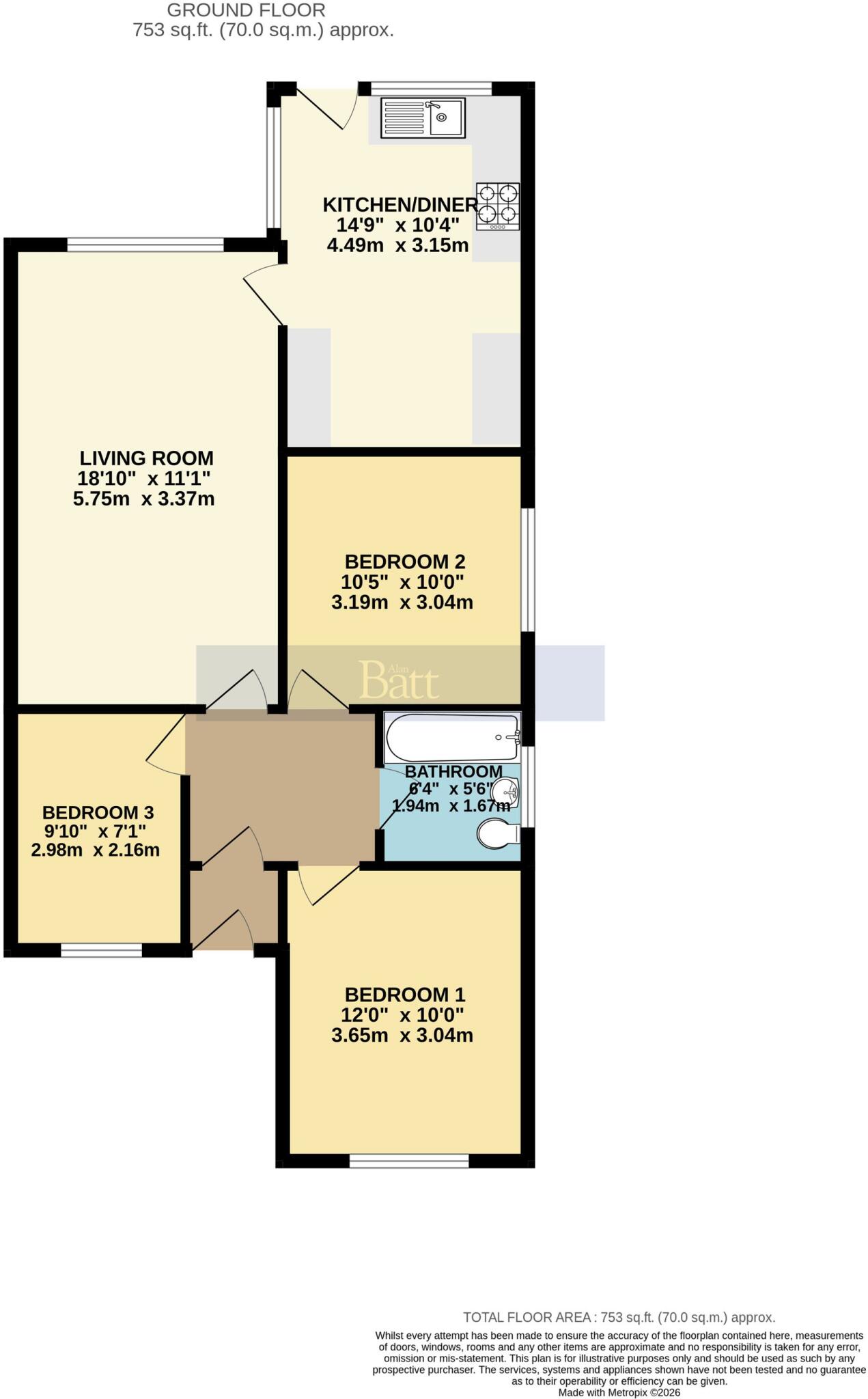 The Dell, Upholland, WN8 floorplan