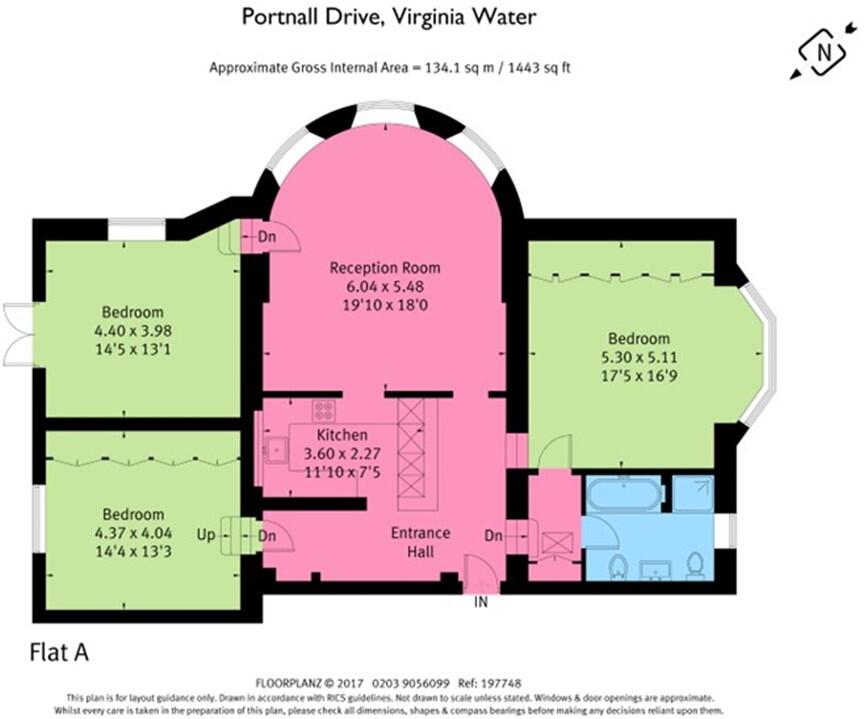 Flat A Dormy House, Portnall Drive, Wentworth Estate floorplan