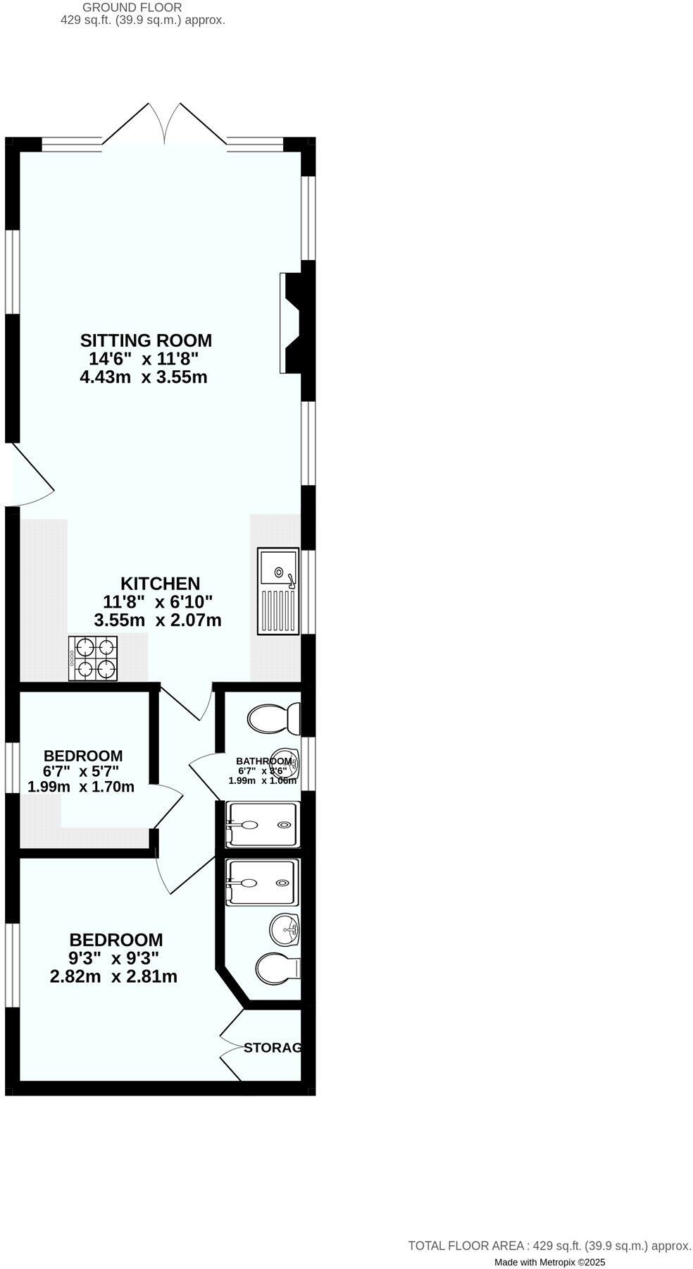 The Dunes, Praa Sands Holiday Village, Praa Sands floorplan