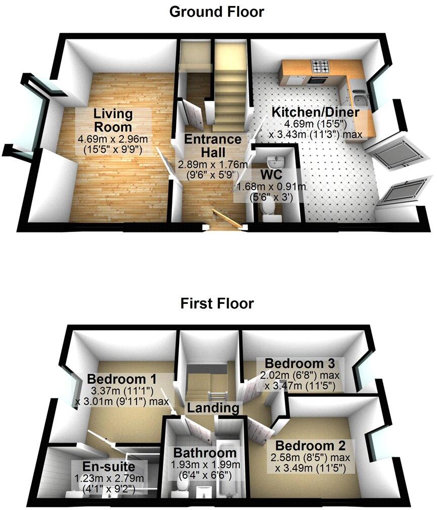 Waterfall Gardens, Clitheroe, Lancashire, BB7 floorplan