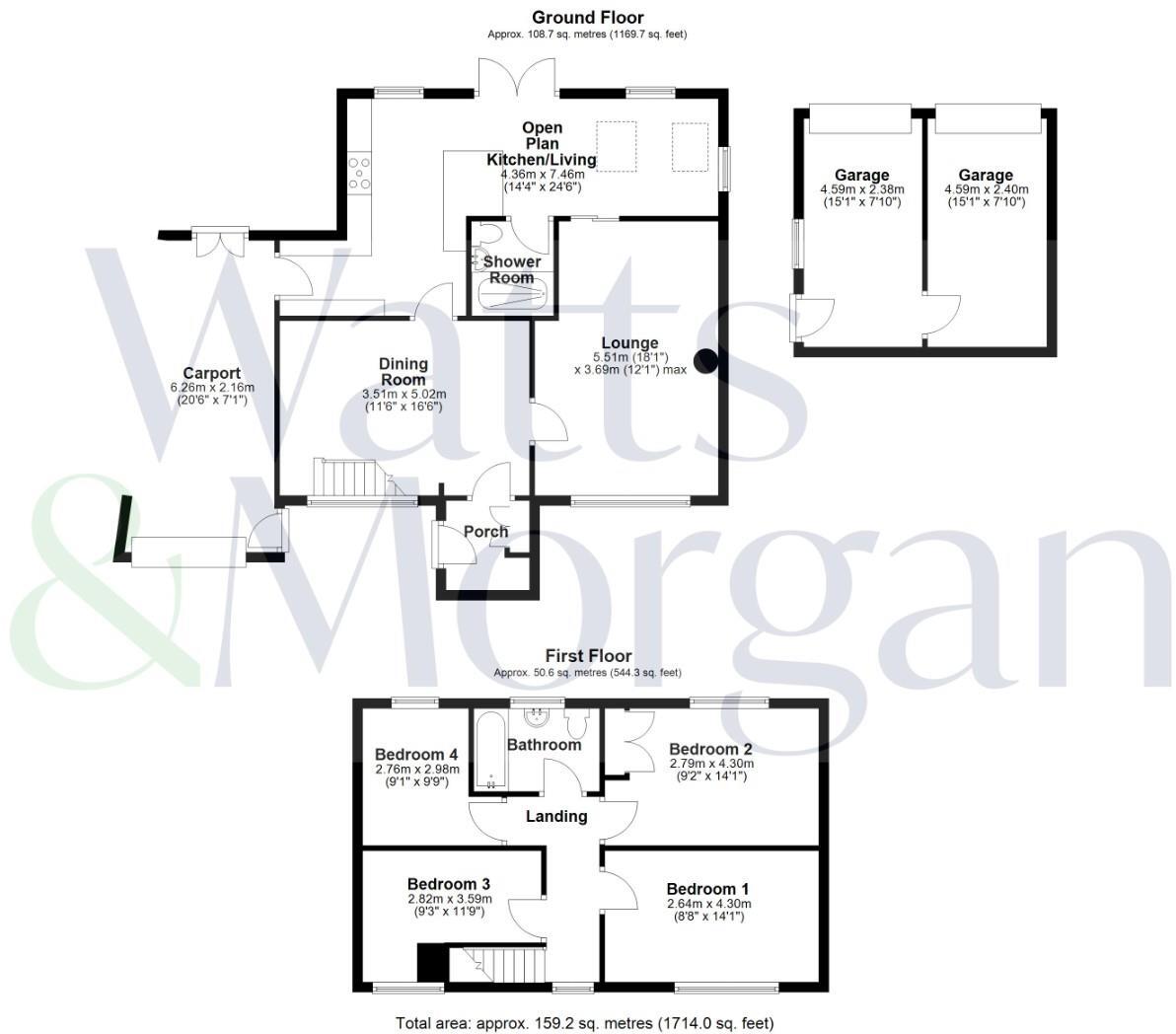 11 Monmouth Way, Boverton, Llantwit Major, Vale Of Glamorgan, CF61 2GT floorplan