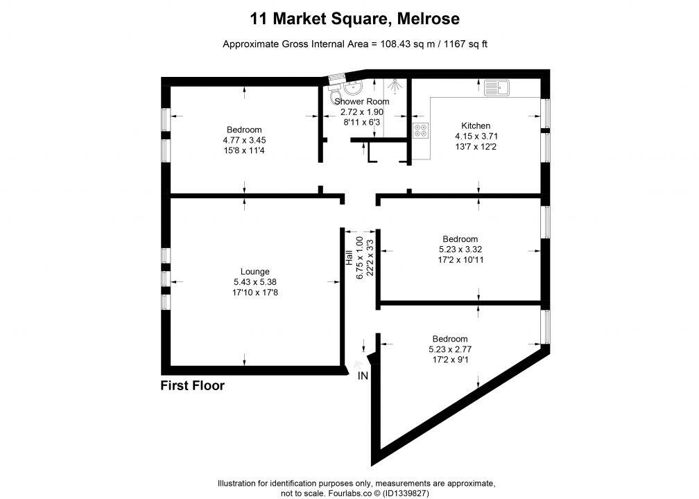 11 Market Square, Melrose, TD6 9PQ floorplan