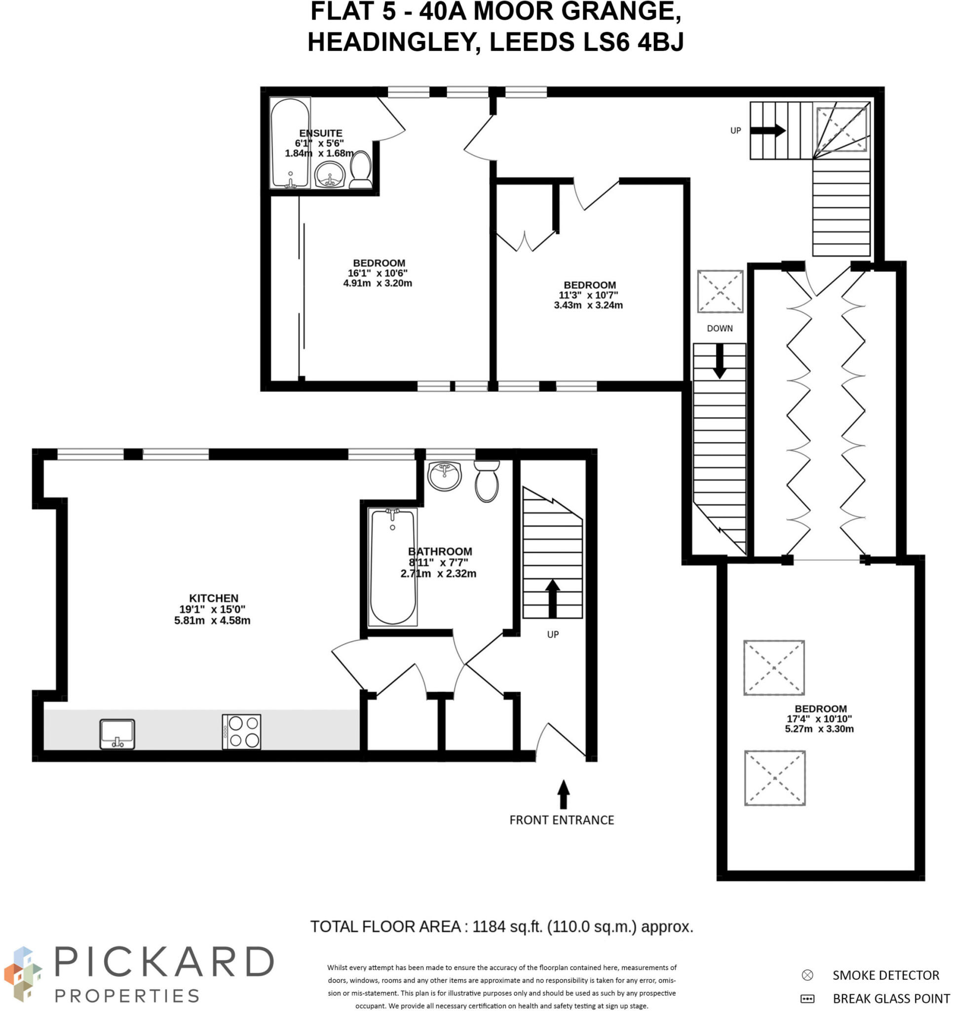 40a Moor Road, Headingley, Leeds, LS6 4BJ floorplan