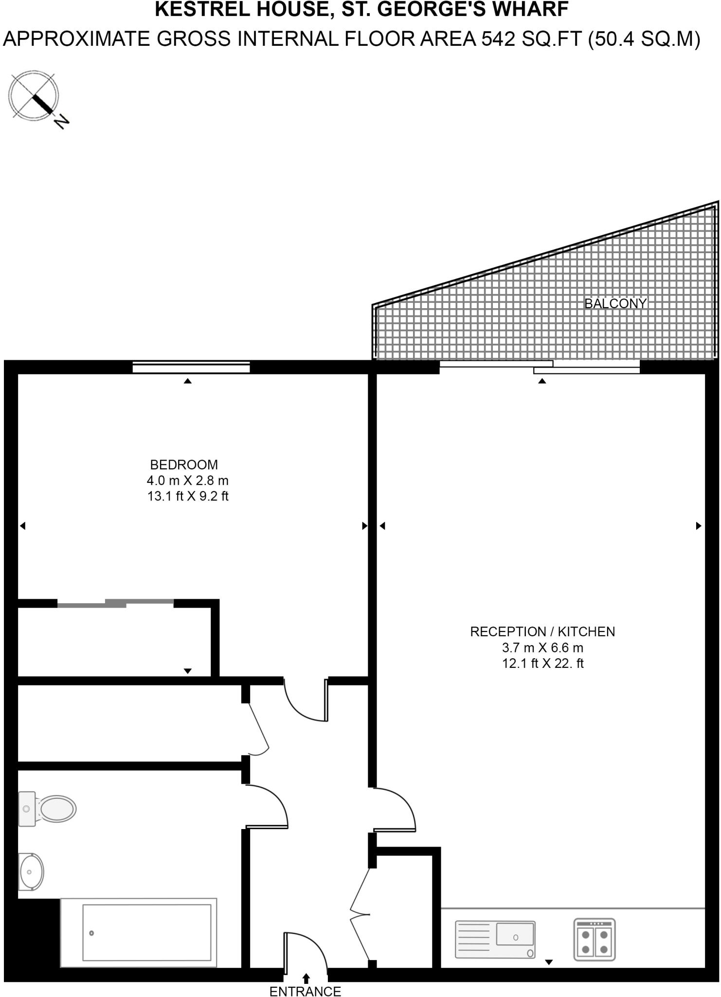 Kestrel House, St. George Wharf London SW8 floorplan