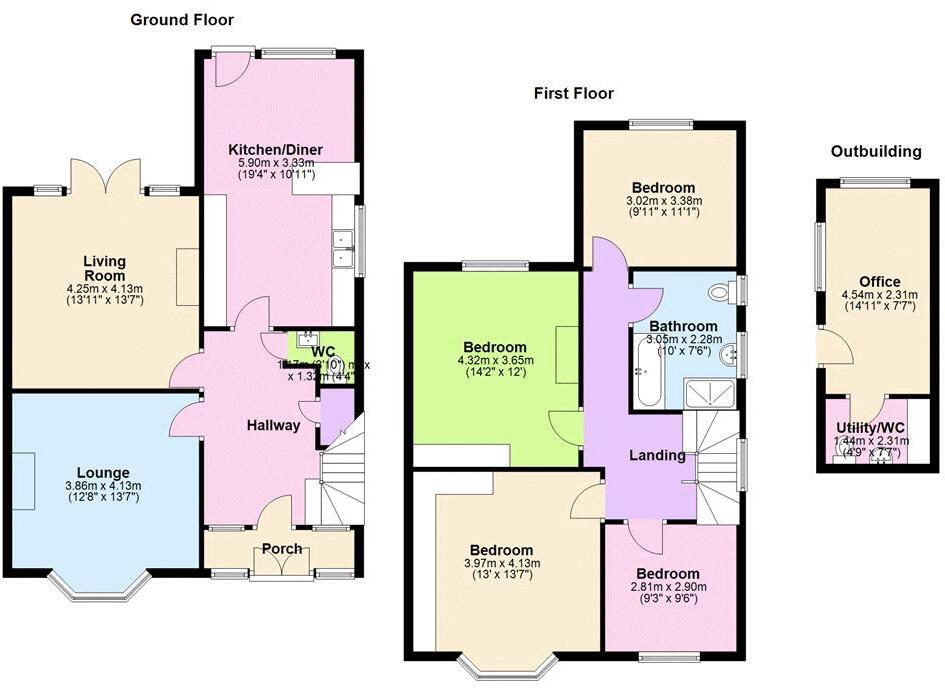 Golf Open 2026 - Melling Road, Southport - Sleeps 6 floorplan