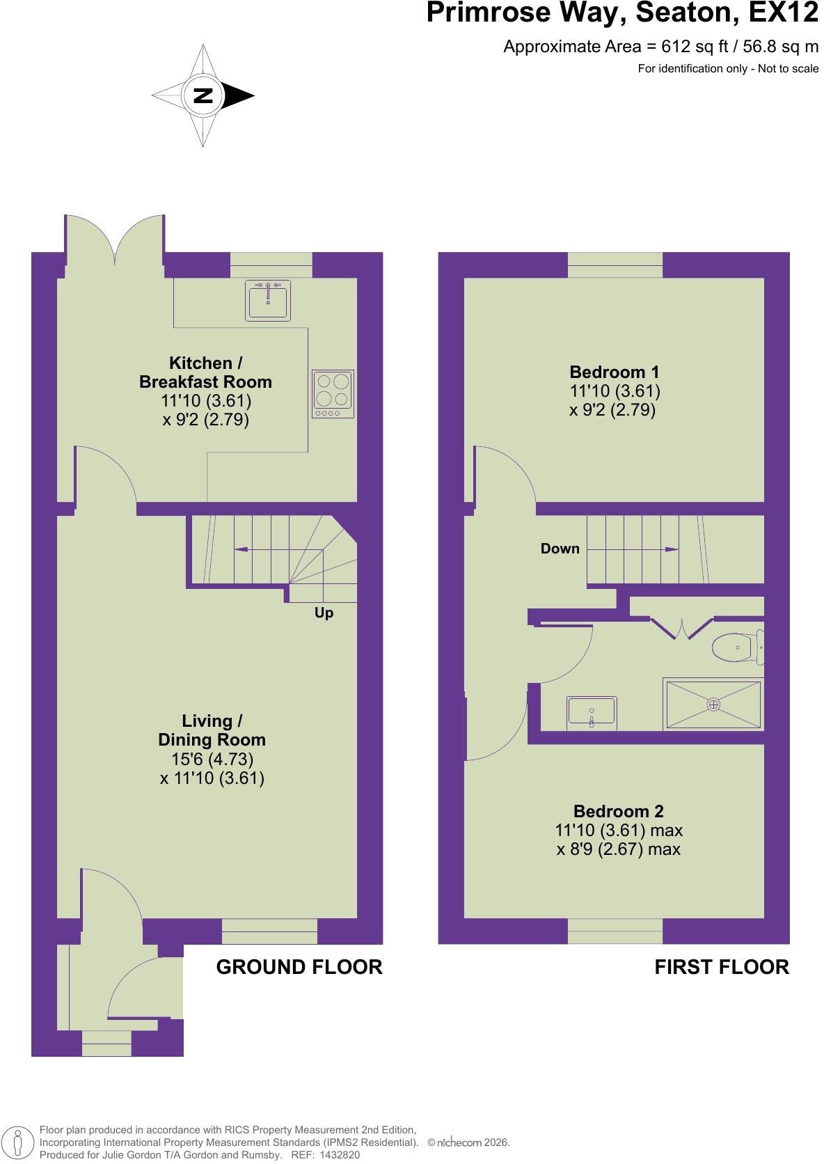 Primrose Way, Seaton, Devon floorplan