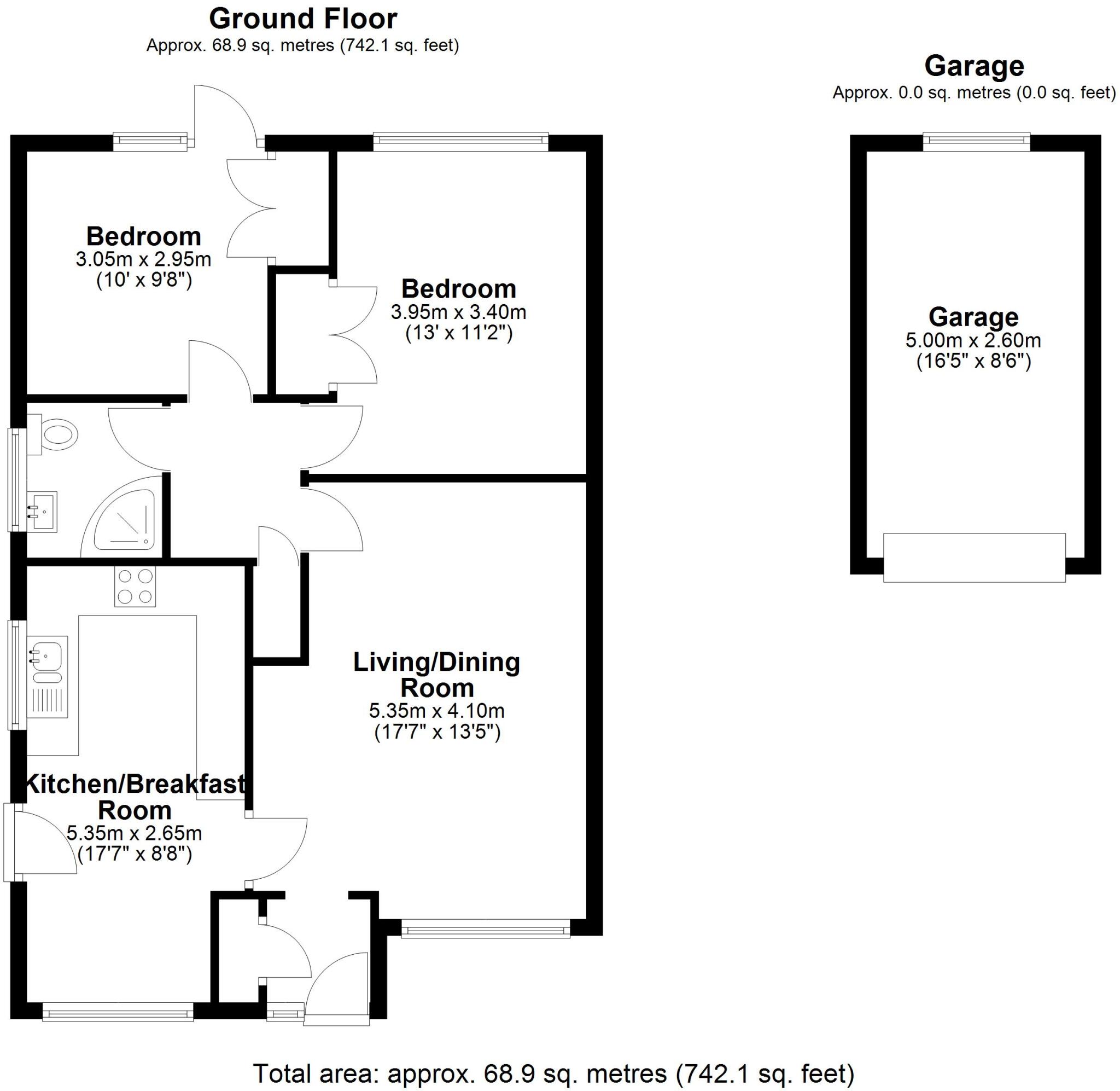 Acacia Close, Woodham, Addlestone, Surrey, KT15 floorplan
