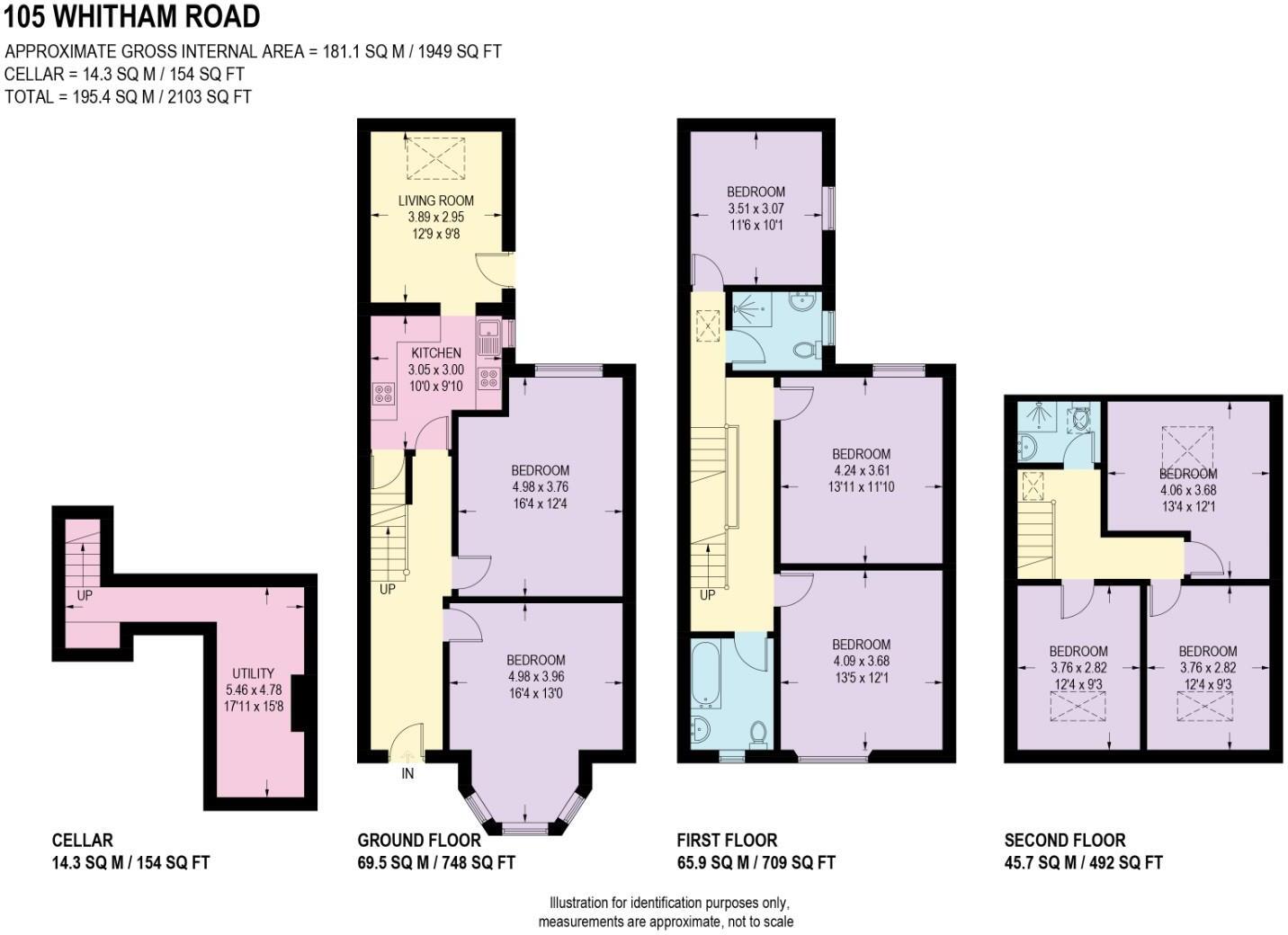 105 Whitham Road, Broomhill S10 2SL floorplan