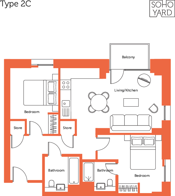 905 Assay Heights, Soho Yard, Sheffield floorplan