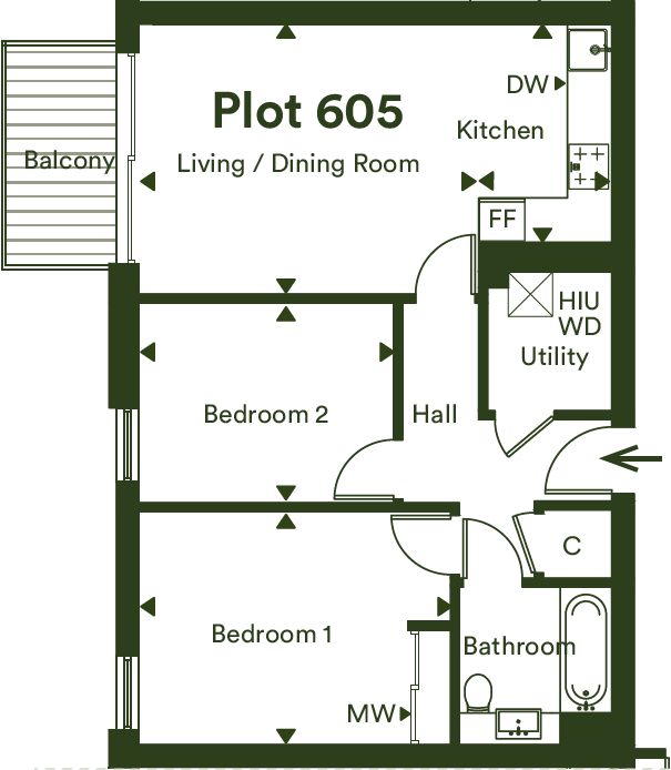 51 Flagstaff Road, Reading, 
RG2 6BW floorplan