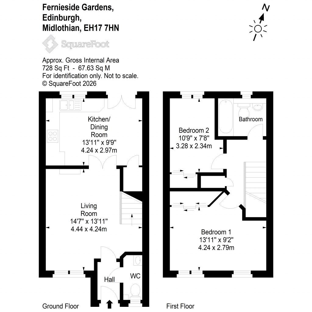 6 Fernieside Gardens, Edinburgh, EH17 7HN floorplan