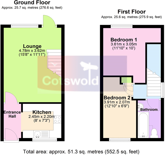 The Cloisters, Bishops Cleeve, Cheltenham, GL52 floorplan