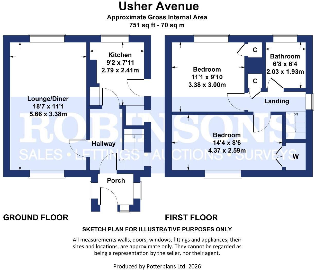 Usher Avenue, Sherburn Village, Durham floorplan