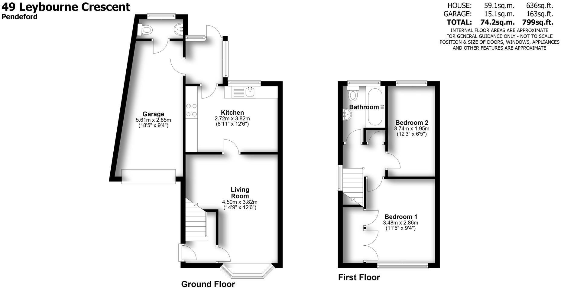 49 Leybourne Crescent, Pendeford, Wolverhampton, WV9 5QG floorplan