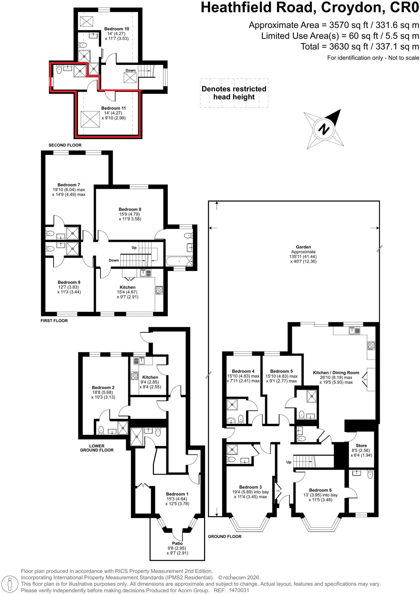 Heathfield Road Croydon CR0 floorplan