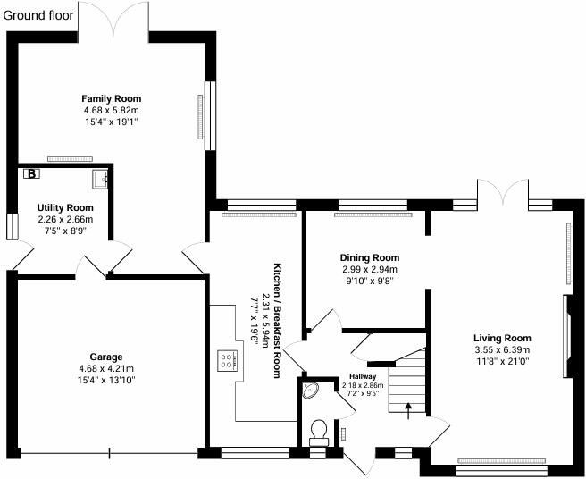 4 bedroom Detached House in Church Crookham floorplan