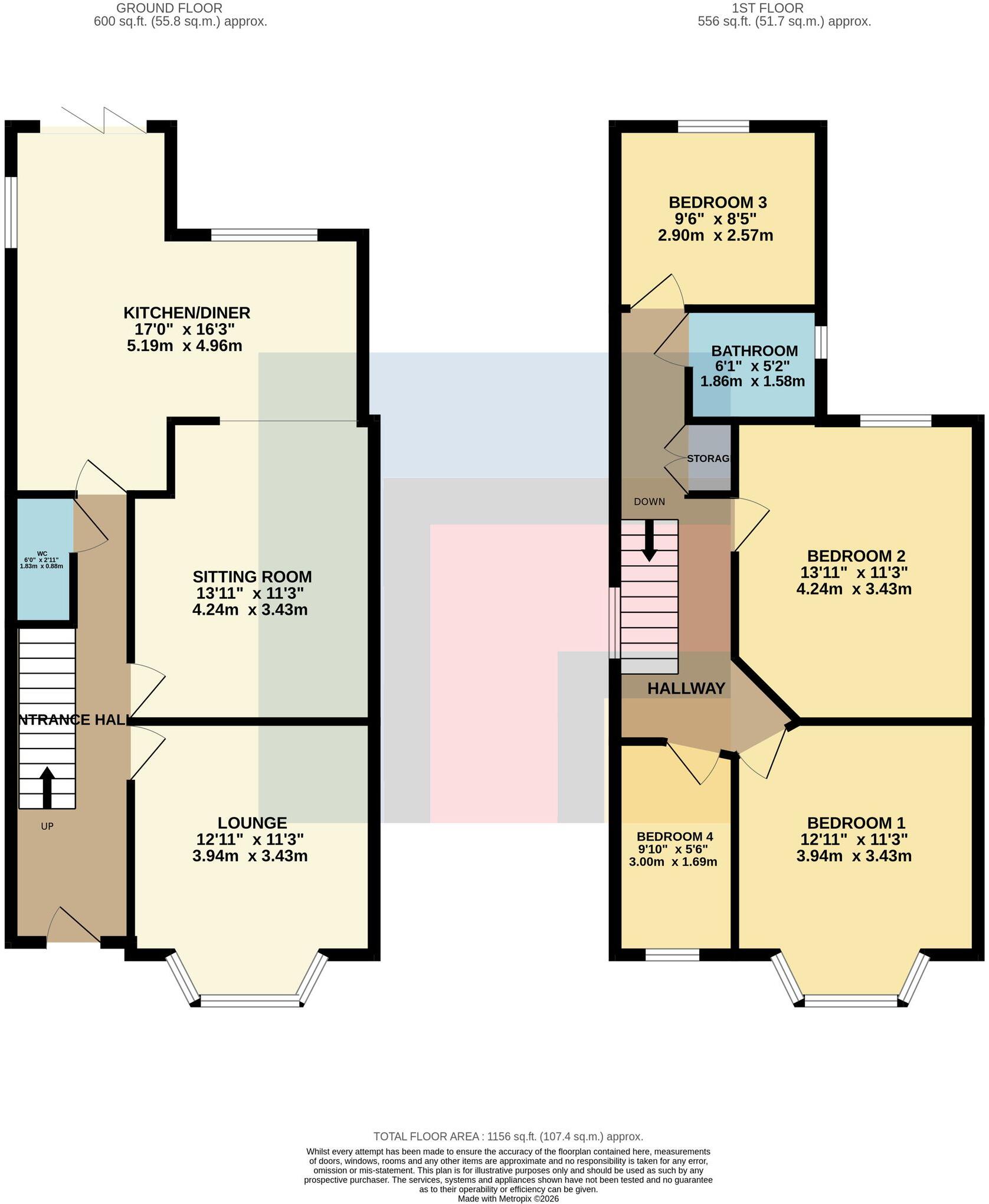 Fairwater Grove West, Cardiff, CF5 floorplan
