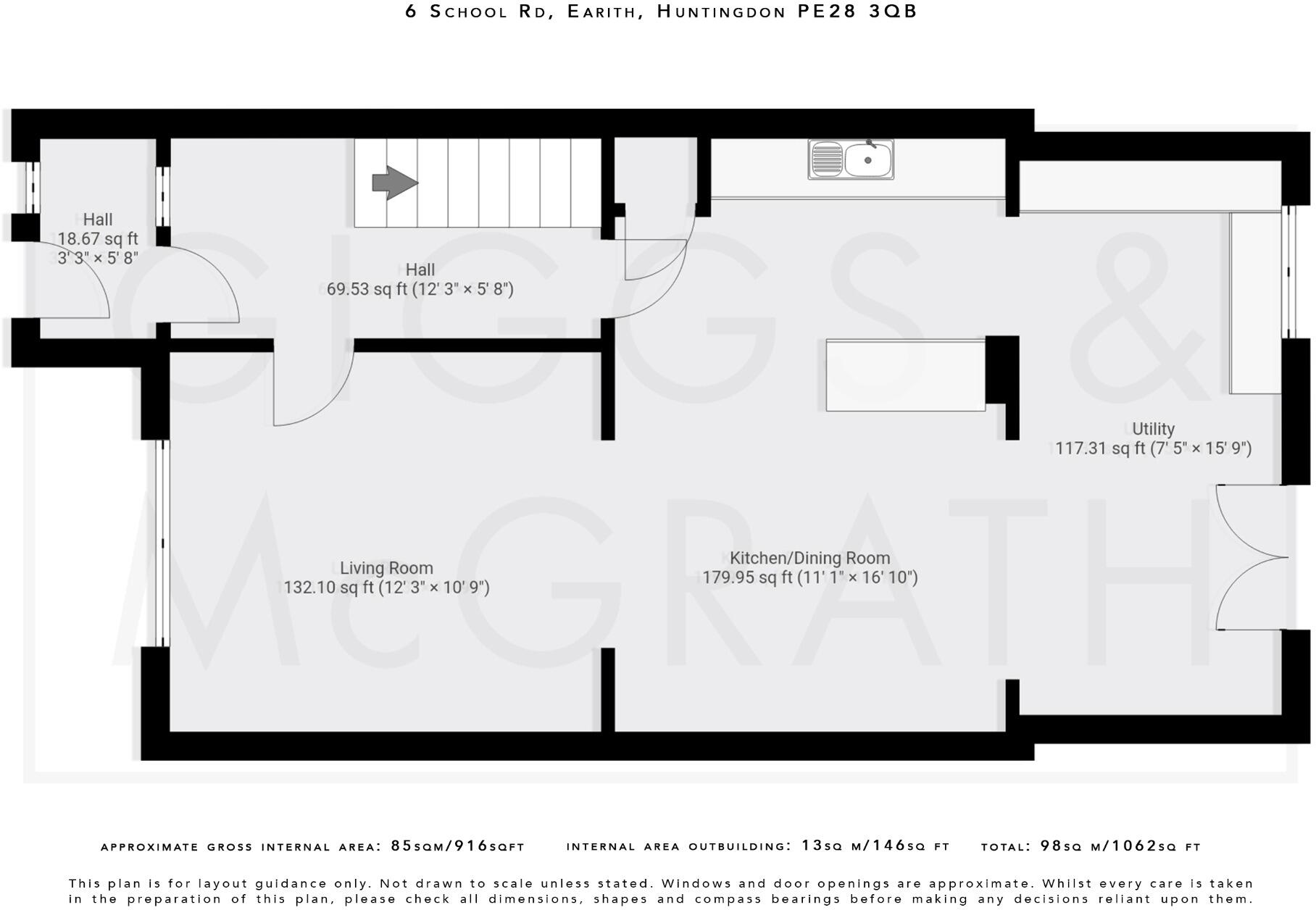 School Road, Earith, Huntingdon, Cambridgeshire, PE28 3QB floorplan