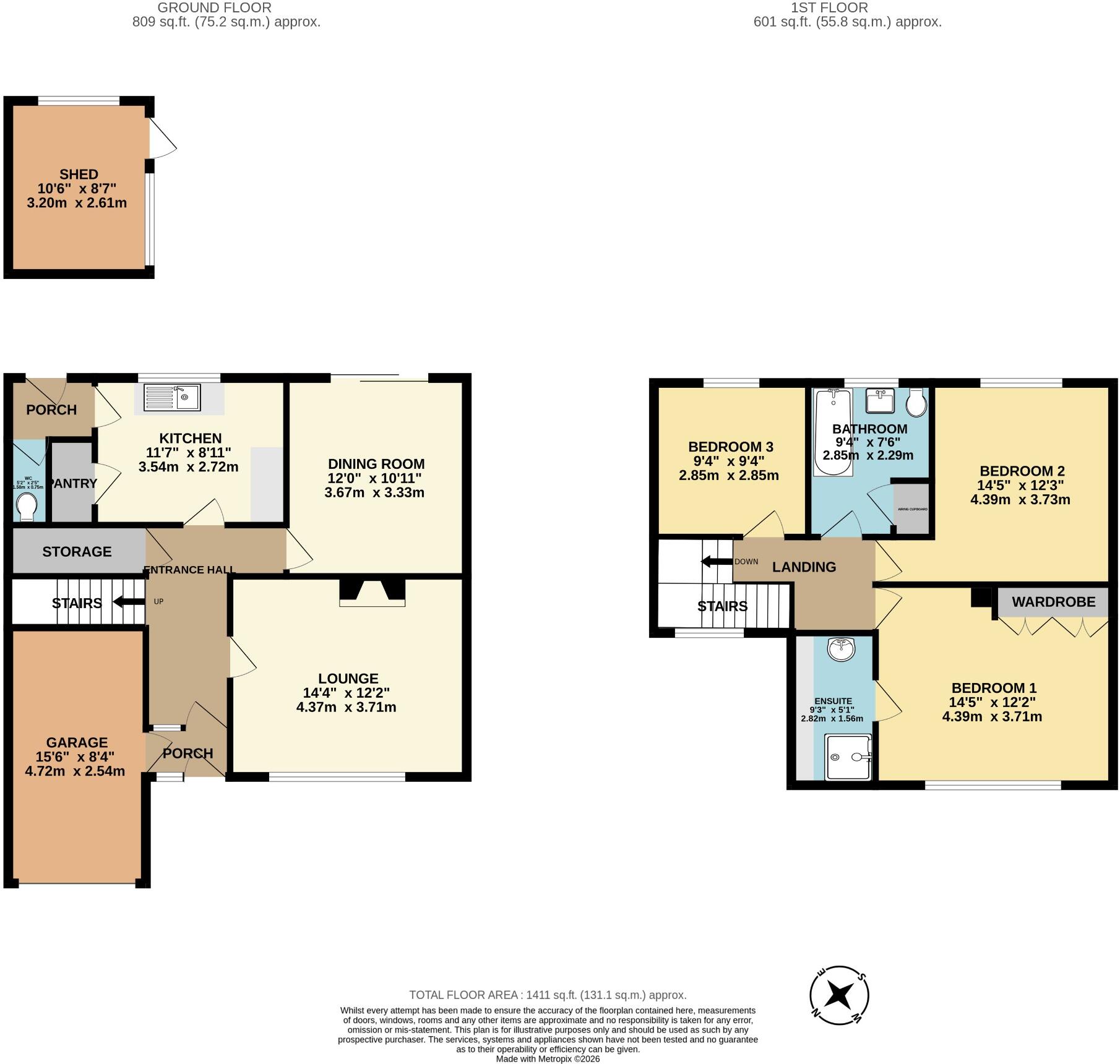 Grayshott Close, Sittingbourne, Kent, ME10 4PU floorplan