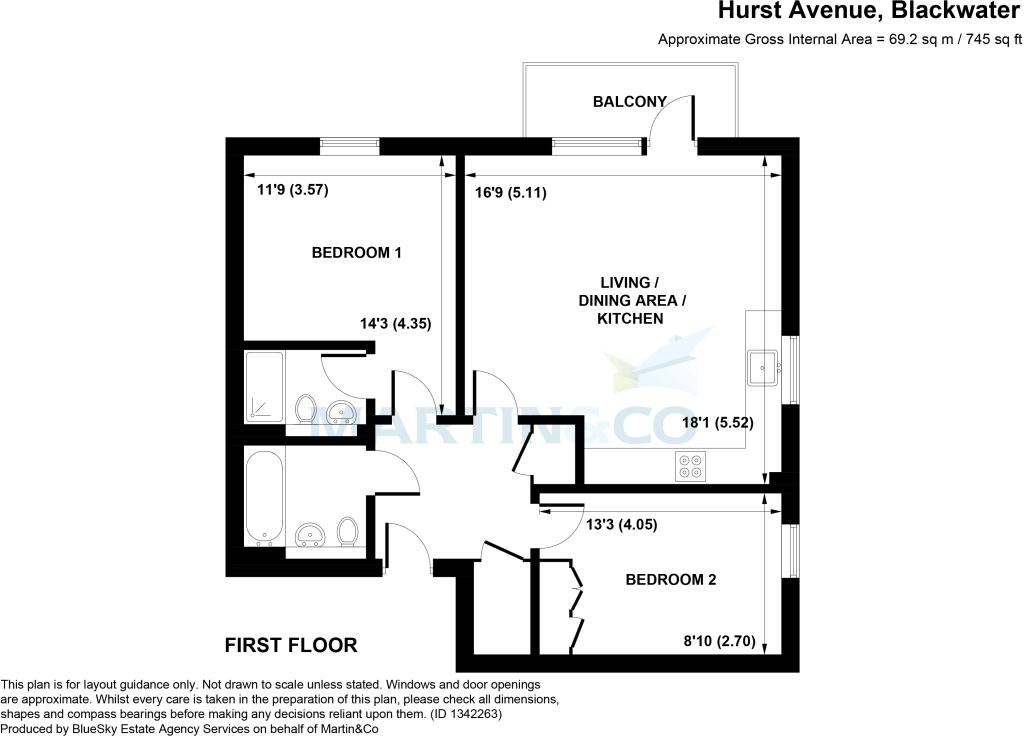 Crane House, Hurst Avenue, Blackwater floorplan