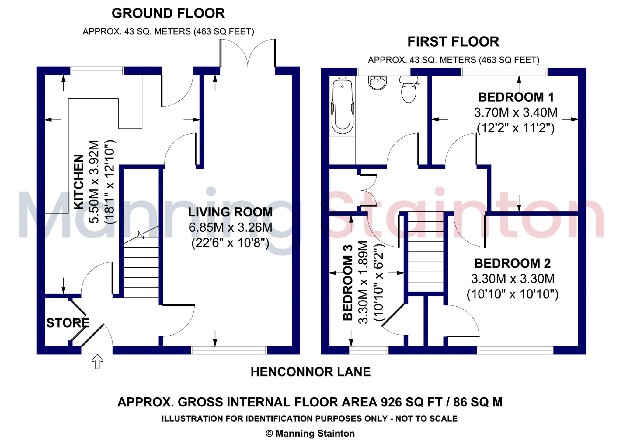 Henconner Lane, Bramley, Leeds, West Yorkshire floorplan