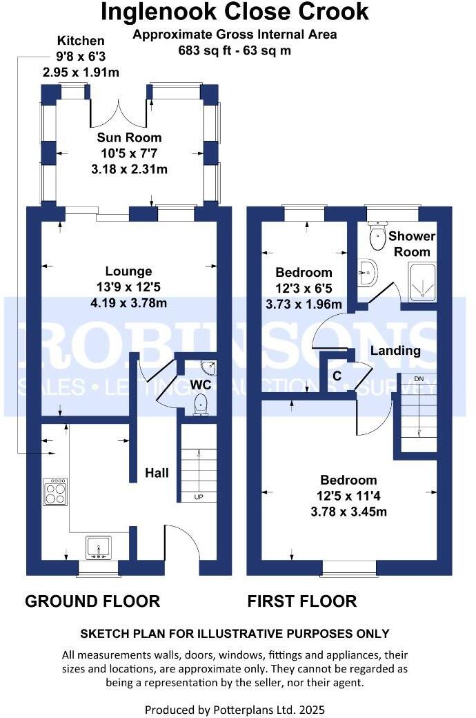 Inglenook Close, Crook floorplan