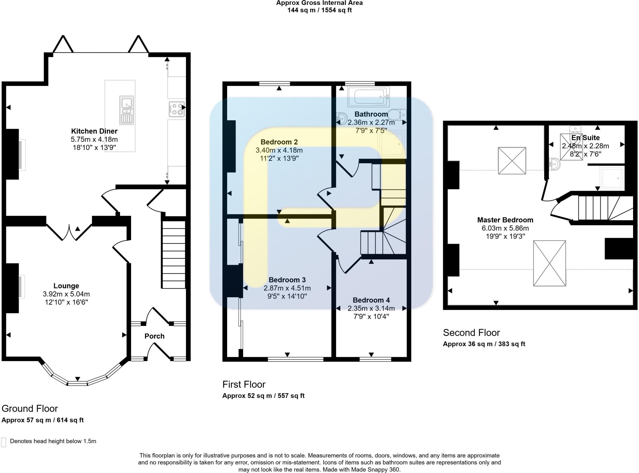 5, Ventnor Gardens, Whitley Bay, Tyne and Wear, NE26 1QB floorplan