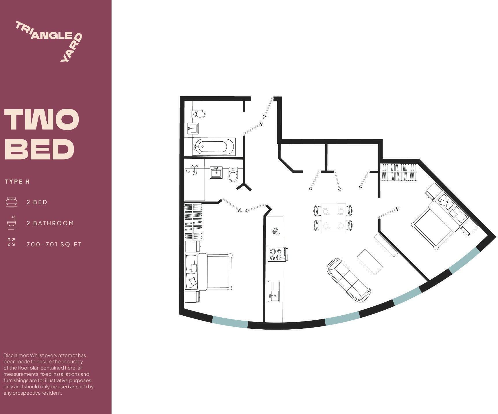 Flat 1502, Triangle Yard, Skinner Street, Leeds floorplan
