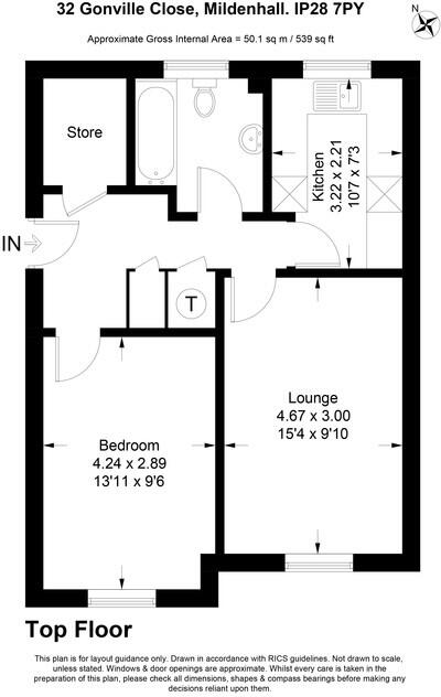 Gonville Close, Mildenhall, Suffolk, IP28 7PY floorplan