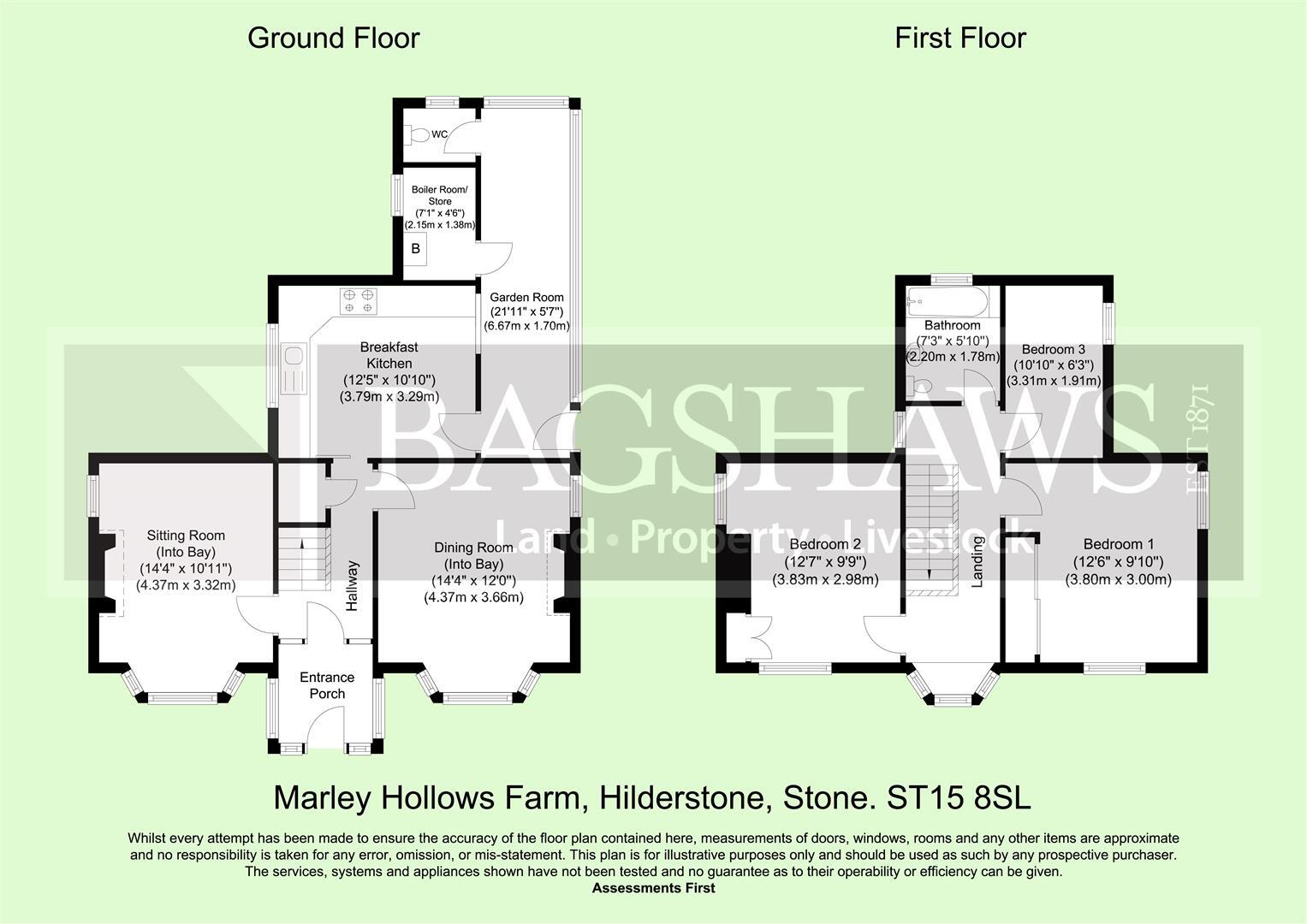 Marley Hollows Farm, Hilderstone, Stone floorplan