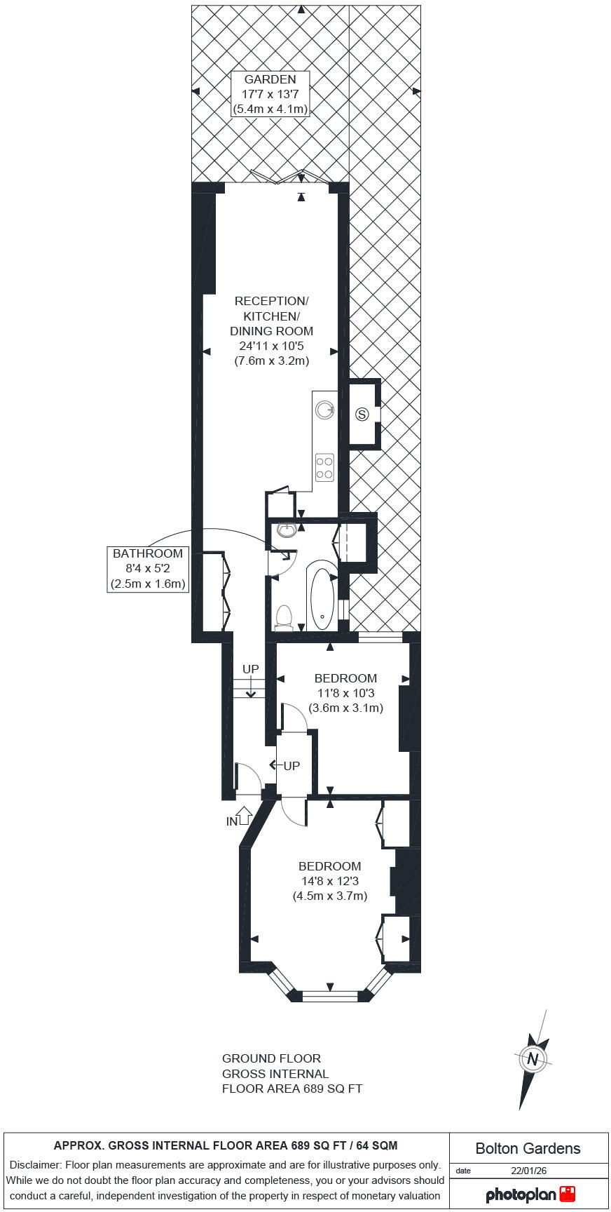 Gff, Bolton Gardens, Kensal Rise, NW10 floorplan