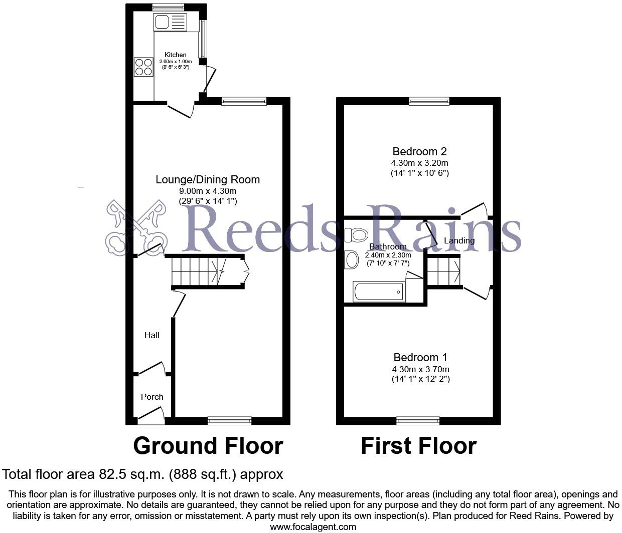 Brunshaw Road, Burnley, Lancashire, BB10 floorplan