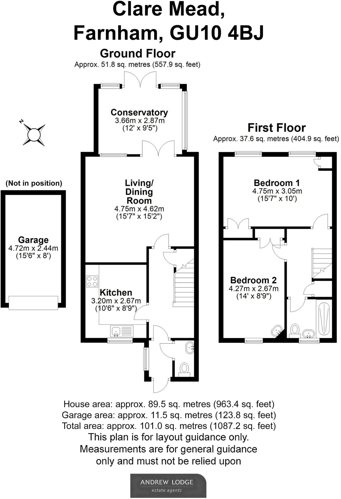 Clare Mead, Rowledge, GU10 floorplan