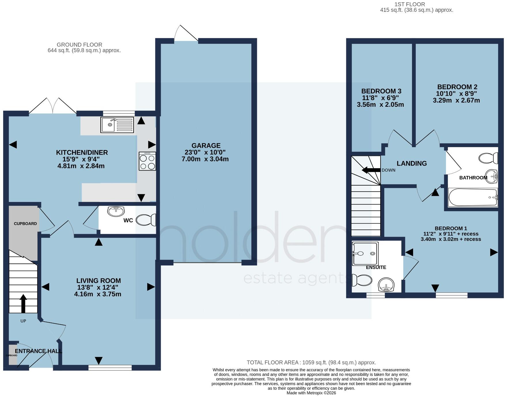 Gladiator Close, Maldon floorplan