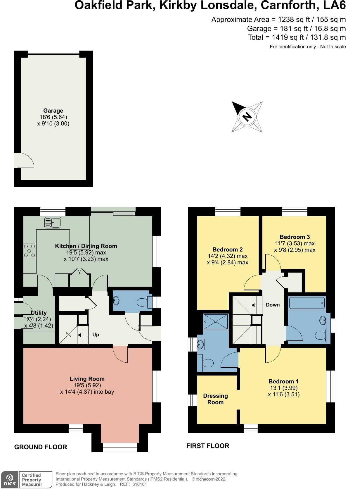 56 Oakfield Park, Kirkby Lonsdale, LA6 2FQ  floorplan