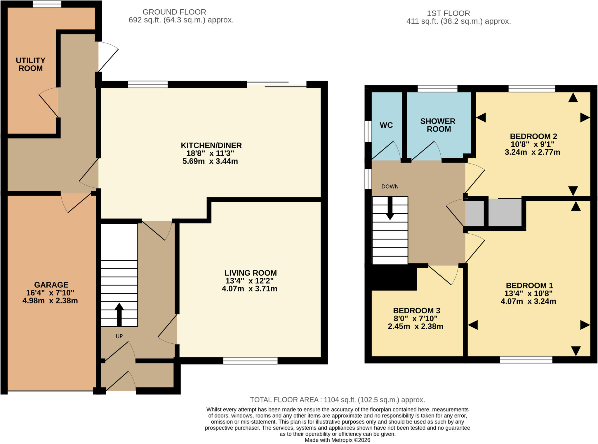 Thrush Close, Kempshott, Basingstoke, Hampshire, RG22 floorplan