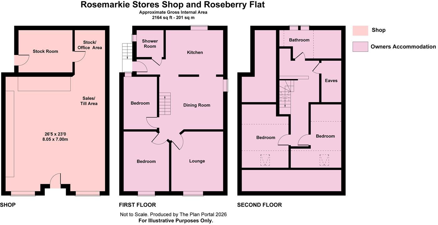 Rosemarkie Stores and Roseberry Flat, Rosemarkie, The Black Isle, Ross shire  floorplan