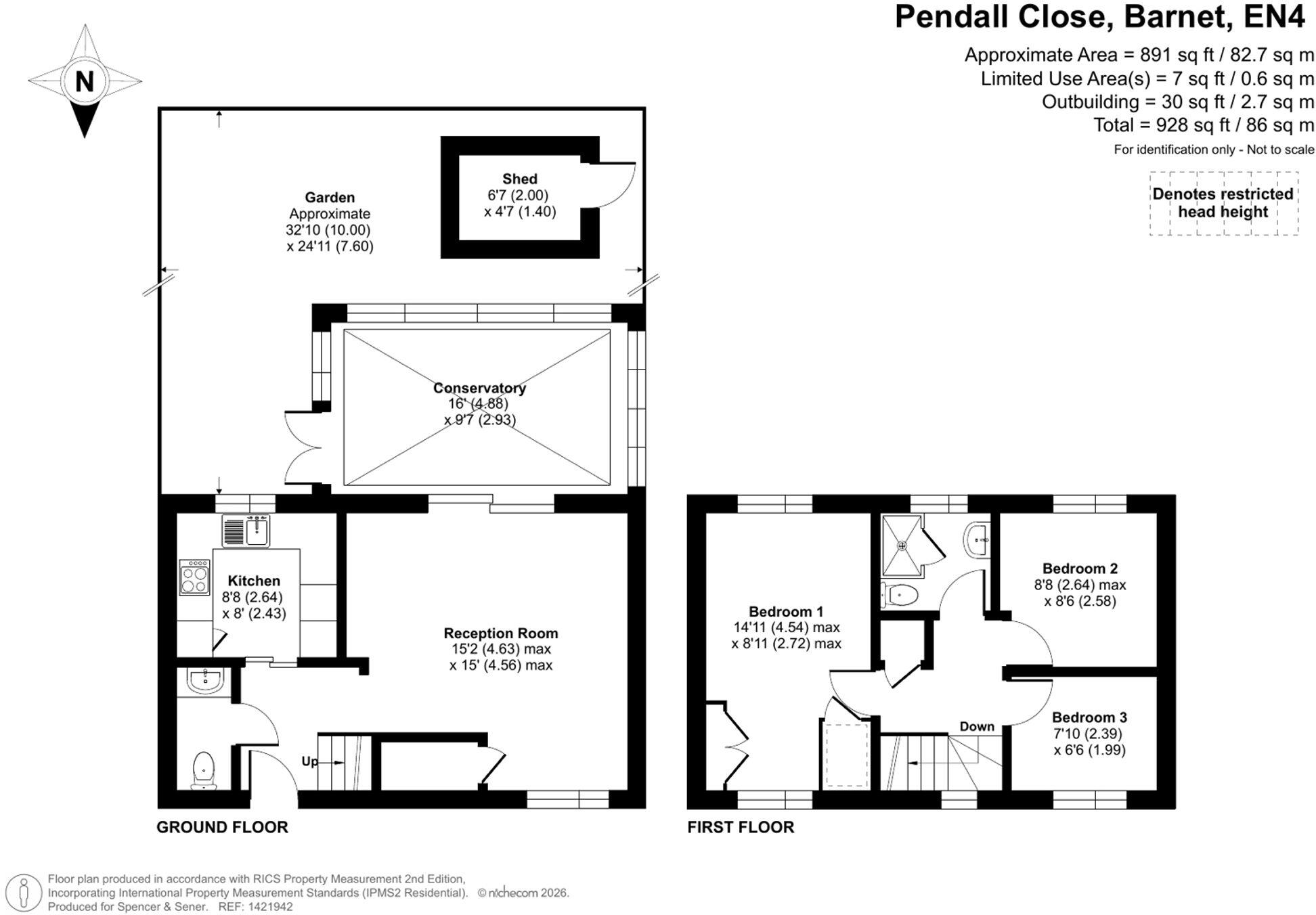 Pendall Close, Barnet, EN4 floorplan
