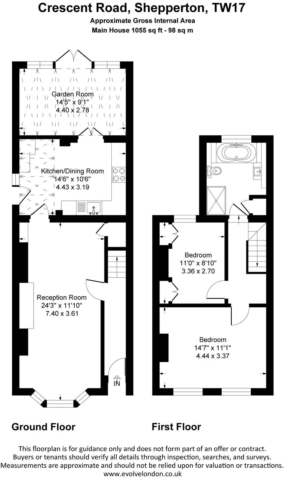 Crescent Road, Shepperton, TW17 floorplan