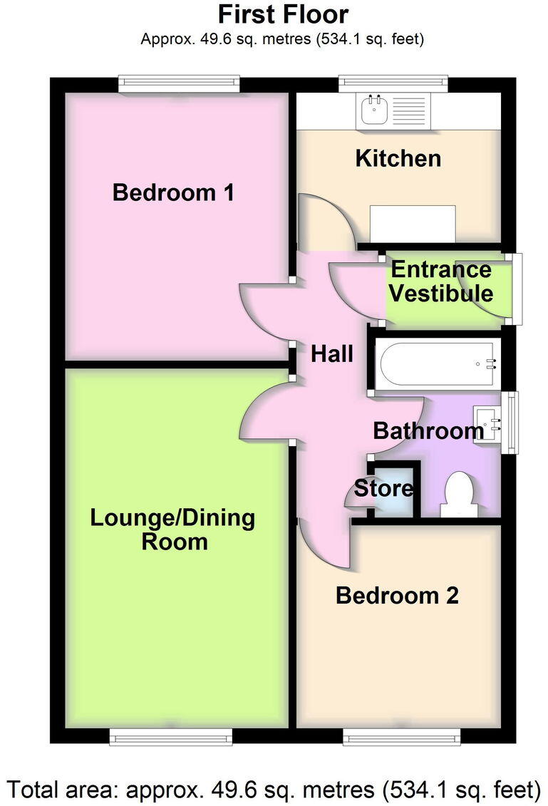 Apartment 6 Silverdale Court, 184 Scarisbrick New Road, Southport, PR8 5HL floorplan