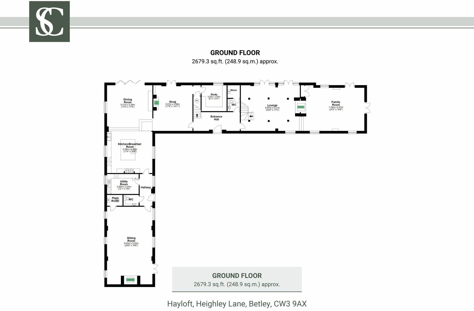 Hayloft, Heighley Lane, Betley, CW3 9AZ floorplan