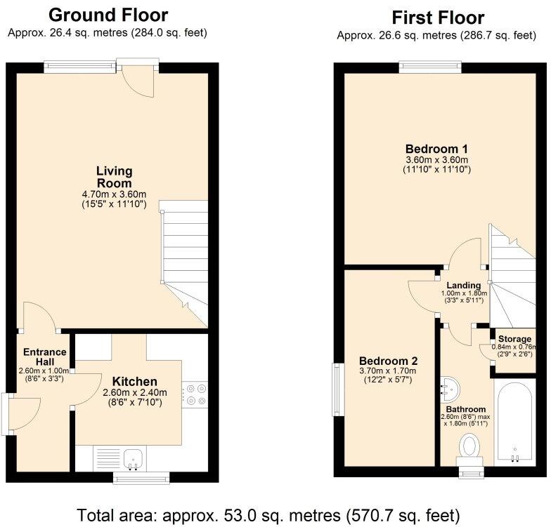 Honeysuckle Court, Woodston, Peterborough, PE2 9JT floorplan