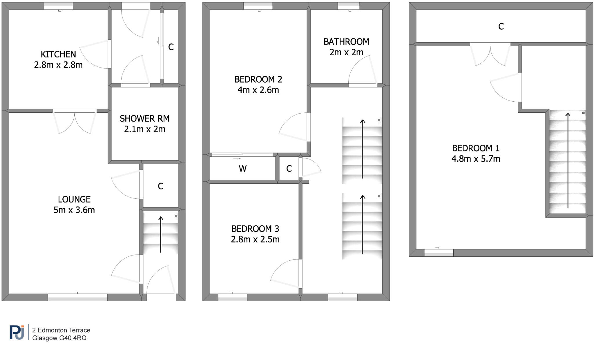 2 Edmonton Terrace, Glasgow, G40 floorplan