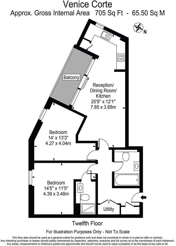 Venice Corte, Elmira Street, London, SE13 floorplan