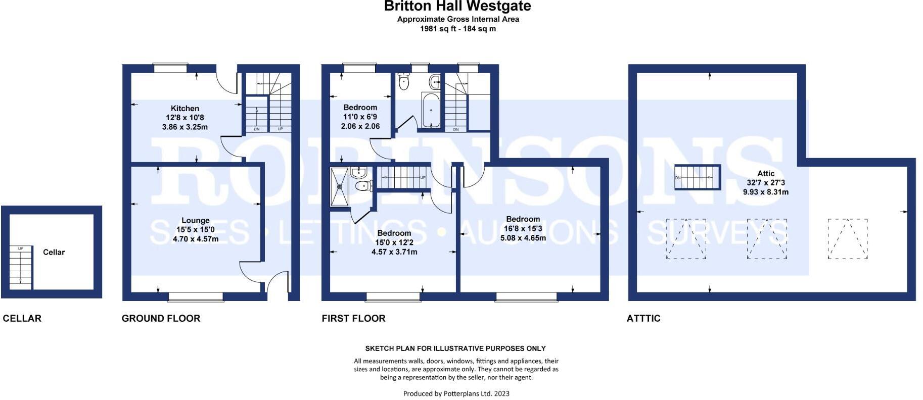 Britton Hall, Westgate, Weardale floorplan
