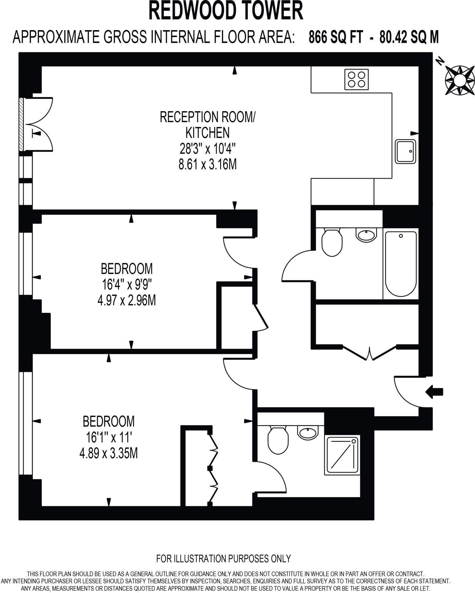 Redwood Tower, Twelve Trees Park, London, E16 floorplan